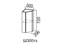Шкаф навесной 300 торцевой закрытый Ш300тз Вектор СВ 300х720х296